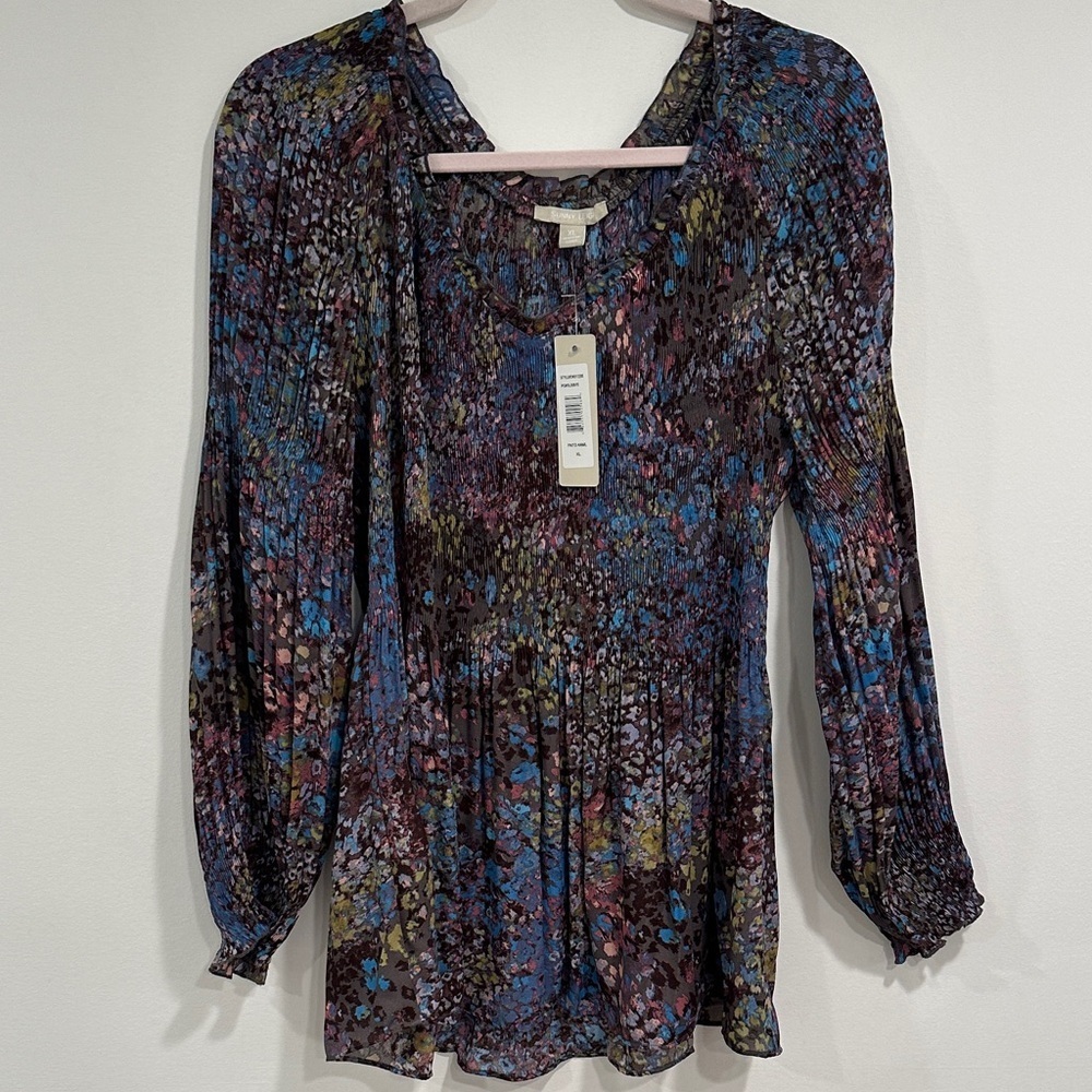Sunny Leigh Multicolor Abstract Top